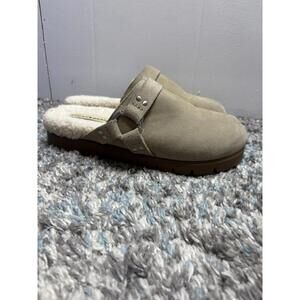 Lucky Brand Shoes Womens 9 Caytina Mule Clogs Suede Plush Lining Y2K Harness